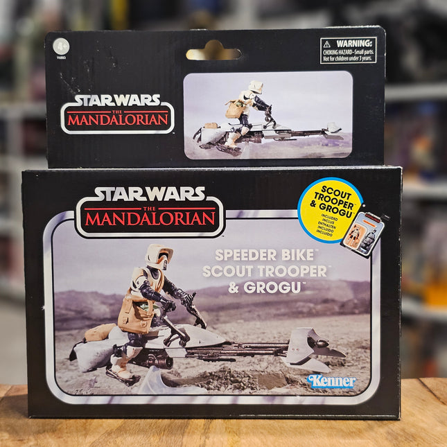 Star Wars The Mandalorian Speeder Bike Scout Trooper & Grogu