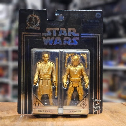Star Wars Skywalker Saga Commemorative Gold Mace Windu Jango Fett