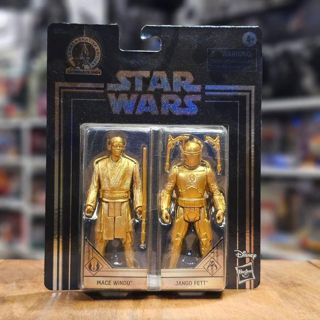 Star Wars Skywalker Saga Commemorative Gold Mace Windu Jango Fett