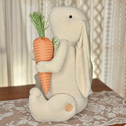 Large Sitting Bunny with Carrot