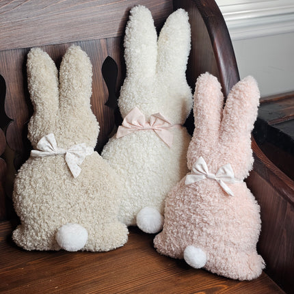 Large White Standing Bunny Pillow