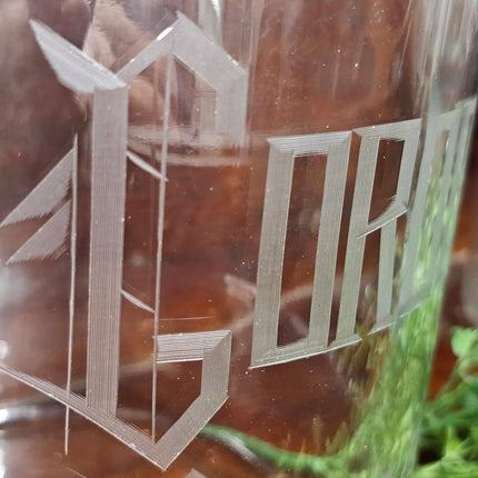 Gordon's Cookies Etched Glass Jar