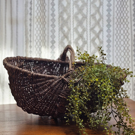 Vintage Hand Woven Grapevine Basket