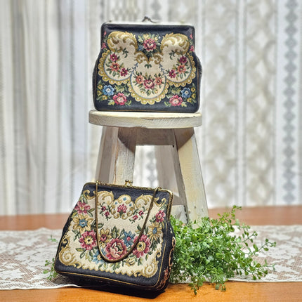 Vintage Floral Tapestry Purse
