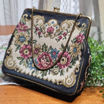 Vintage Floral Tapestry Purse