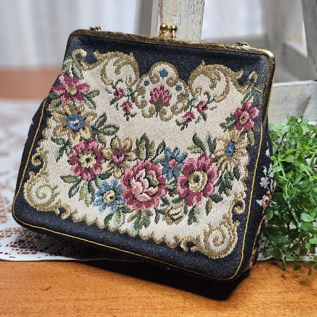 Vintage Floral Tapestry Purse