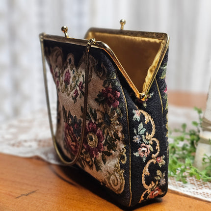 Vintage Floral Tapestry Purse