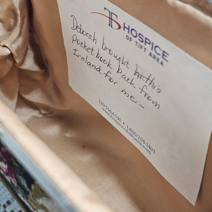 Vintage Floral Tapestry Purse - Scalloped Motif