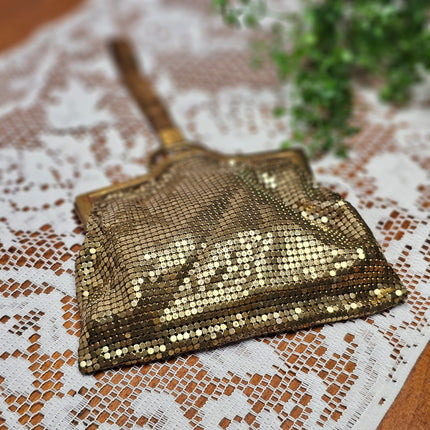 Vintage Gold Mesh Wristlet Purse