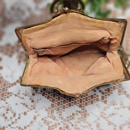 Vintage Gold Mesh Wristlet Purse