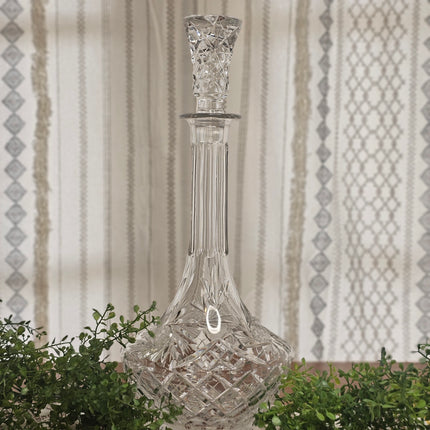 Vintage Crystal  Large Cut Glass Decanter
