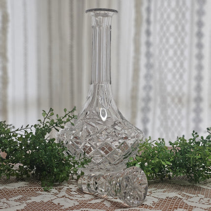 Vintage Crystal  Large Cut Glass Decanter