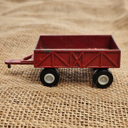 Tootsie Toy International Red Farm Trailer Cart Wagon 1/64 Scale - Paint Wear
