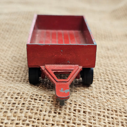 Tootsie Toy International Red Farm Trailer Cart Wagon 1/64 Scale - Paint Wear