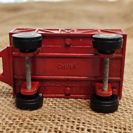 Tootsie Toy International Red Farm Trailer Cart Wagon 1/64 Scale - Paint Wear
