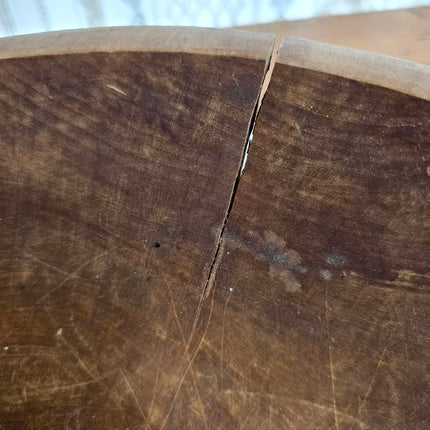 15" Oval Primitive Wooden Dough Bowl