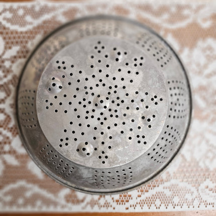 Vintage Aluminum Sunflower Colander