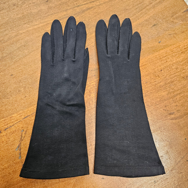Vintage Black Mid-Length Fownes Royal Women's Gloves Set