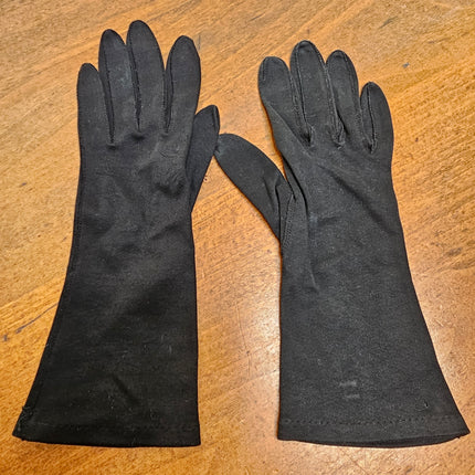 Vintage Midnight Black Mid-Length Fownes Royal Women's Gloves Set