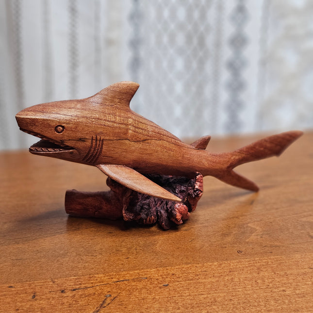 Tiger Shark Wood Carving