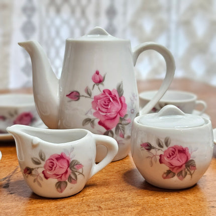 Vintage 17-Piece China Children's Toy Tea Set