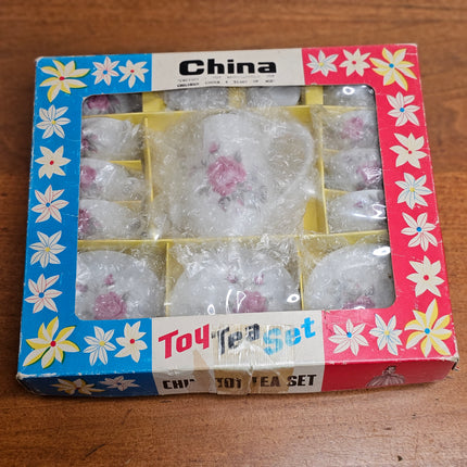 Vintage 17-Piece China Children's Toy Tea Set