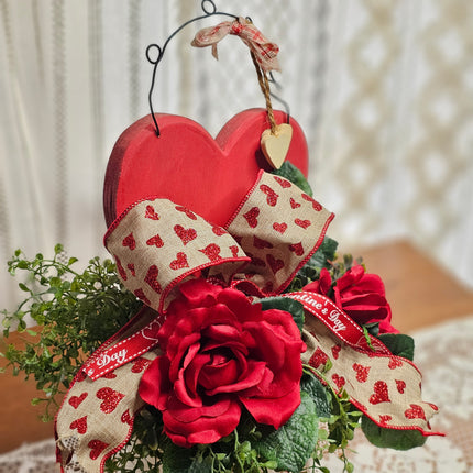 Rae Dunn "Love" Planter Pot Valentine's Day Arrangement