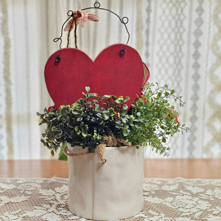 Rae Dunn "Love" Planter Pot Valentine's Day Arrangement