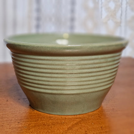 8" Green Stoneware Mixing Bowl