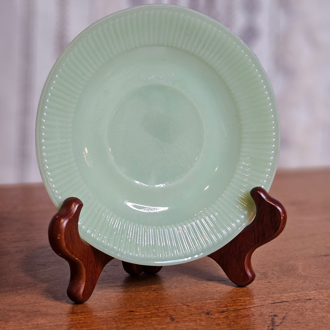 Vintage Fire King Jadeite Ribbed Tea Cup Saucer