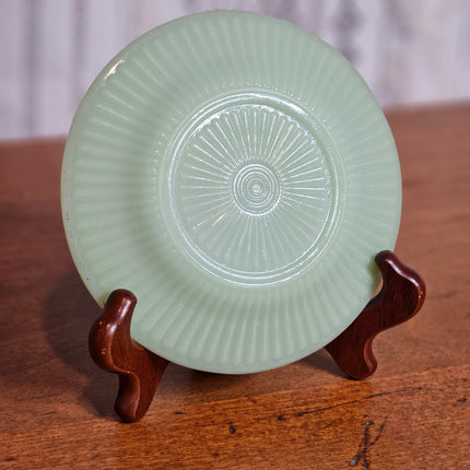 Vintage Fire King Jadeite Ribbed Tea Cup Saucer