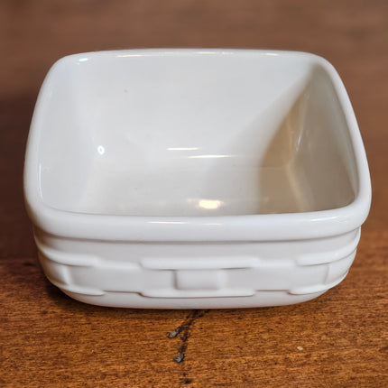 5.25" Square Longaberger Woven Traditions Ivory Stoneware Cereal Bowl