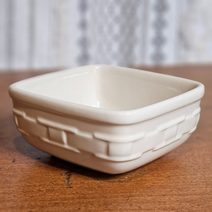 5.25" Square Longaberger Woven Traditions Ivory Stoneware Cereal Bowl