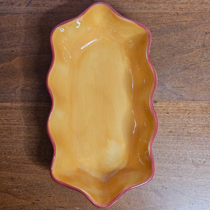 Southern Living At Home Gail Pittman Sienna Ceramic Ruffled Serving Bowl