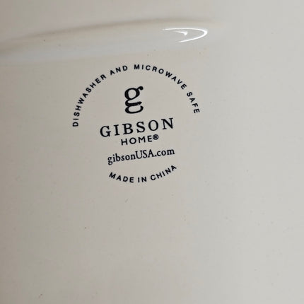 Gibson Home Fruitful White Oval Ceramic Serving Tray