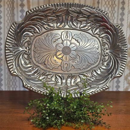 Wilton Armetale Acanthus Large Oval Pewter Serving Tray