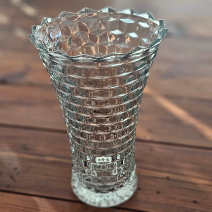 10" White Hall Glass Vase