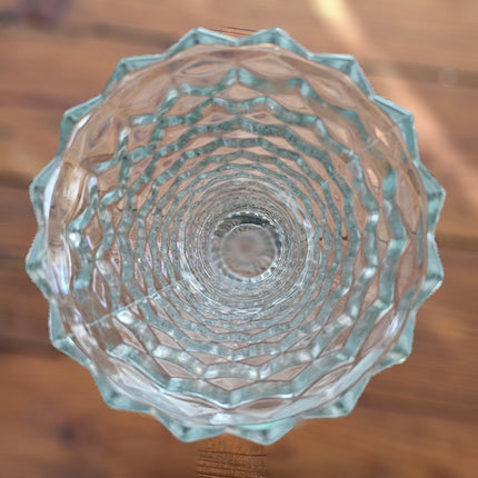 10" White Hall Glass Vase