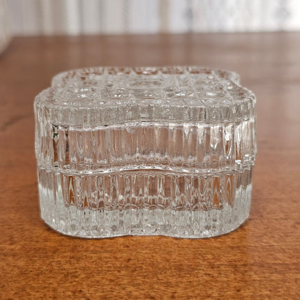 Vintage Borgonovo Pressed Glass Trinket Box