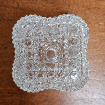 Vintage Borgonovo Pressed Glass Trinket Box