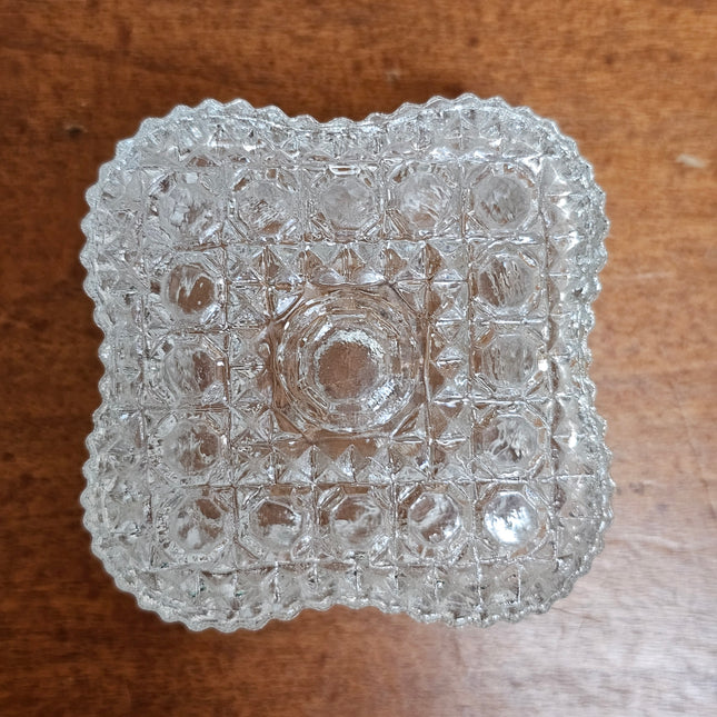 Vintage Borgonovo Pressed Glass Trinket Box