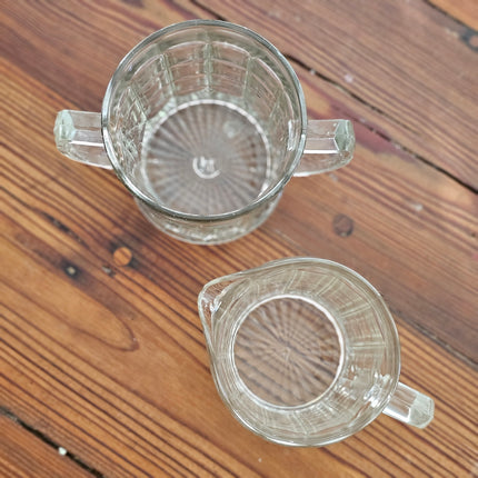 Hazel Atlas Glass Cream and Sugar Set