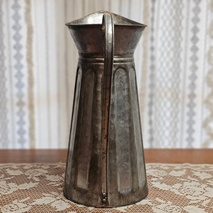 Large Galvanized Metal Decorative Pitcher