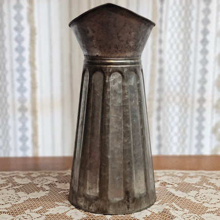 Large Galvanized Metal Decorative Pitcher