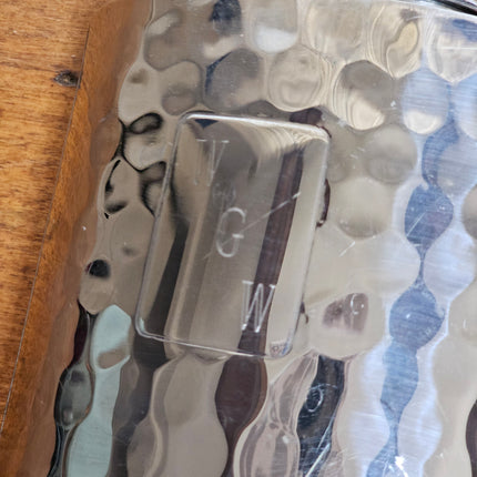 Vintage Hammered Tin Flask