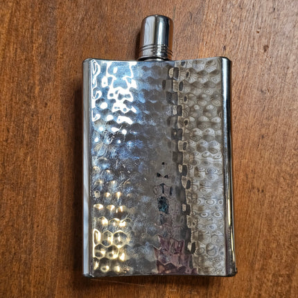 Vintage Hammered Tin Flask