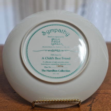 Vintage 1986 Bessie Pease Sympathy Collector's Plate
