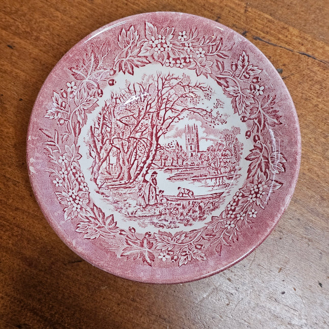 6" English Ironstone Tableware Castles Pink Cereal Bowl