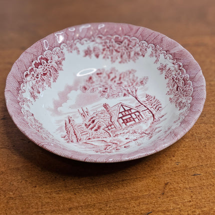 6.5" Churchill The Brook Pink Transferware Cereal Bowl