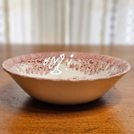 6.5" Churchill The Brook Pink Transferware Cereal Bowl